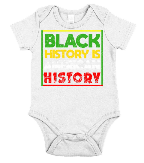 Black History Is American History Short Sleeve Baby One-Piece
