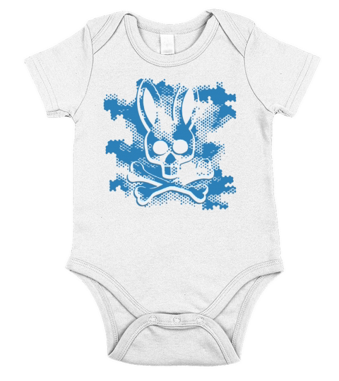 Bunny Psycho Horror Short Sleeve Baby One-Piece