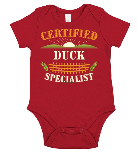 Certified Duck Specialist Farmer Funny Farming Short Sleeve Baby One-Piece