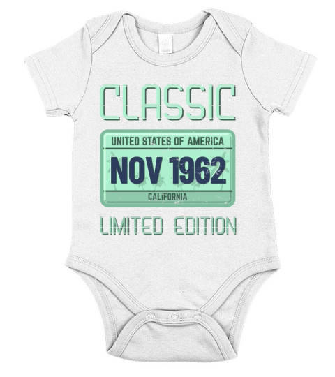 Classic November 1962 Short Sleeve Baby One-Piece