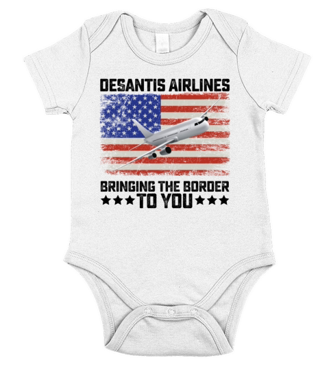 Desantis Airlines Bringing The Border To You Short Sleeve Baby One-Piece