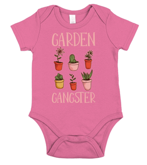 Garden Gangster Gardening Plant Gardener Botanical Short Sleeve Baby One-Piece