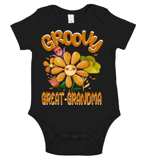 Groovy Great-Grandma Family Matching Vintage Short Sleeve Baby One-Piece