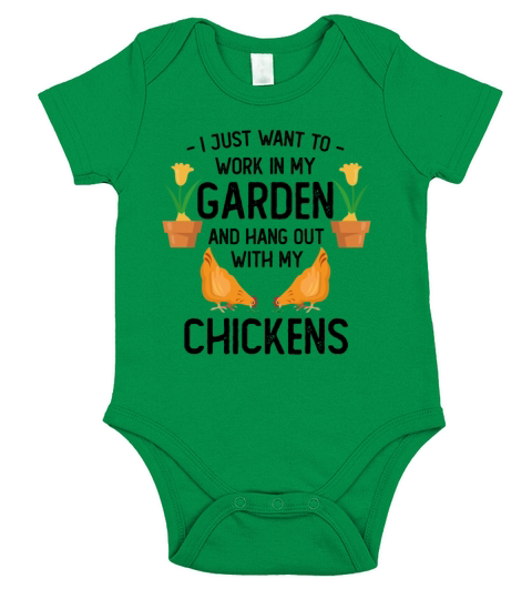 I Just Want To Work In My Garden And Hang Out With Short Sleeve Baby One-Piece