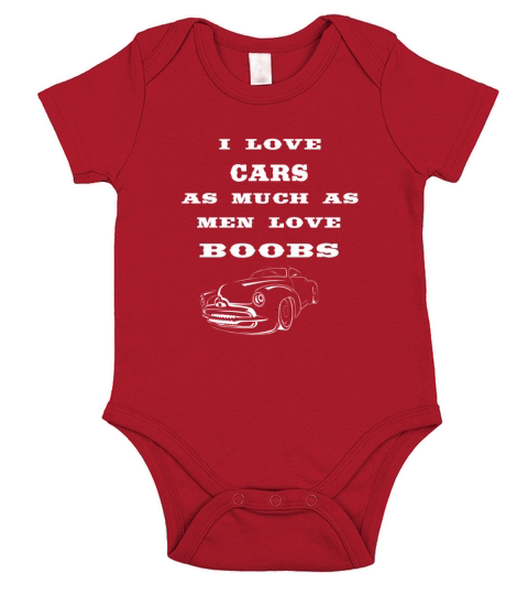 i love cars as much as men love boobs Short Sleeve Baby One-Piece