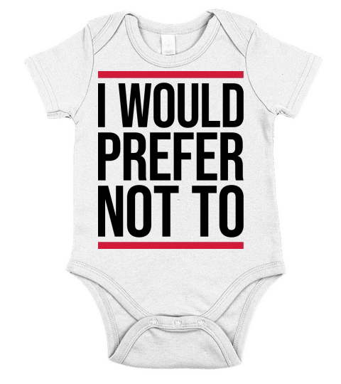I prefer not to Short Sleeve Baby One-Piece
