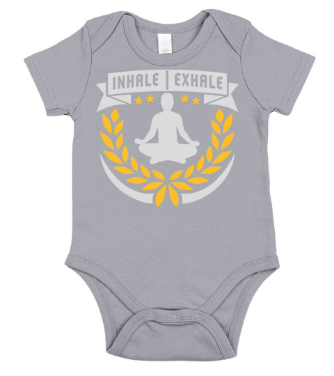 inhale exhale yoga quote Short Sleeve Baby One-Piece
