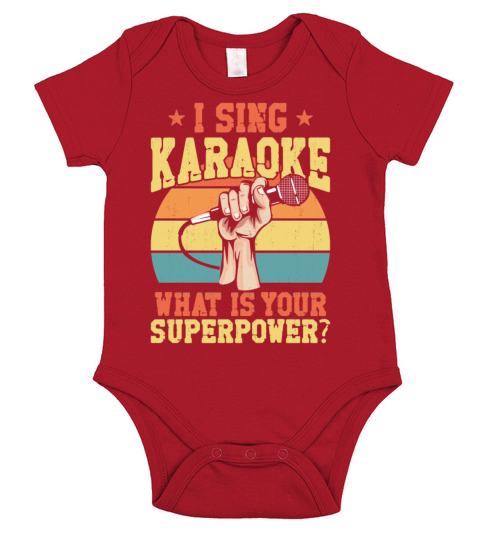 Karaoke Singer Retro Vintage I Short Sleeve Baby One-Piece