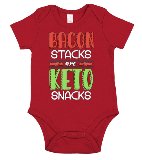 Ketogenic Diet Bacon Stacks Are Keto Healthy Food Short Sleeve Baby One-Piece