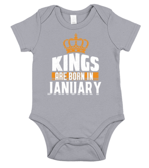 Kings are born in january Short Sleeve Baby One-Piece