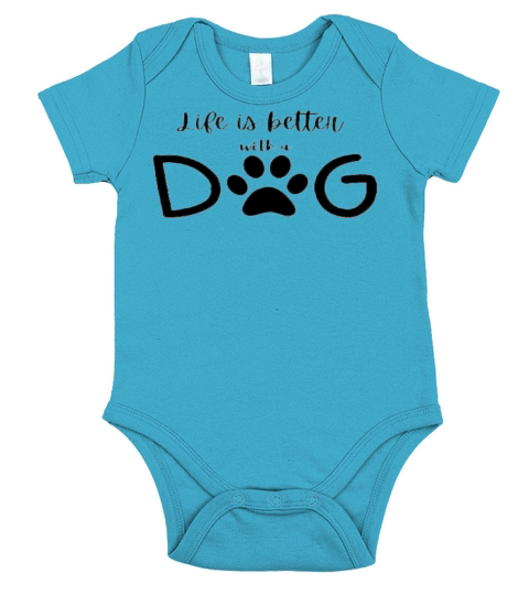 life is better with dog Short Sleeve Baby One-Piece