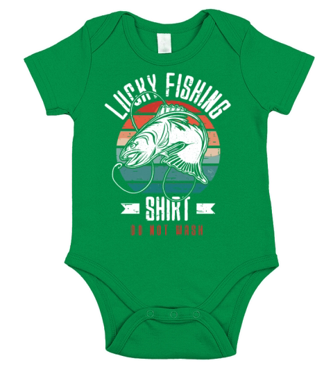 Lucky Fishing Shirt for Fish Hunter and Fisherman Short Sleeve Baby One-Piece