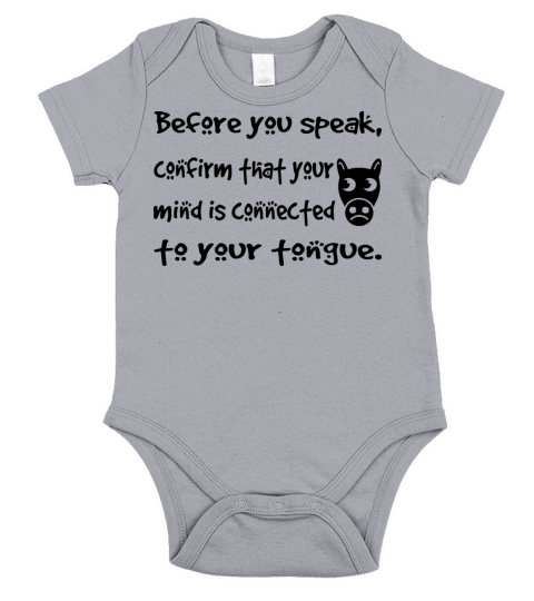 Make sure you connect your tongue to your mind Short Sleeve Baby One-Piece
