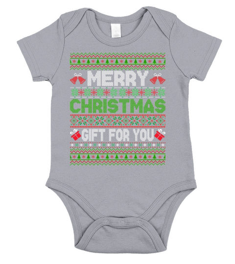 Merry Christmas Gift For You Ugly Christmas Shirt Short Sleeve Baby One-Piece