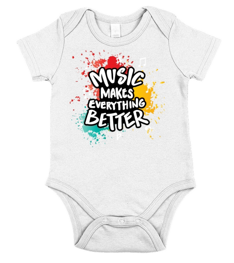 Music makes everything better gift Short Sleeve Baby One-Piece