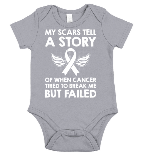 My Scars Tell a Story Lung Cancer Awareness Short Sleeve Baby One-Piece
