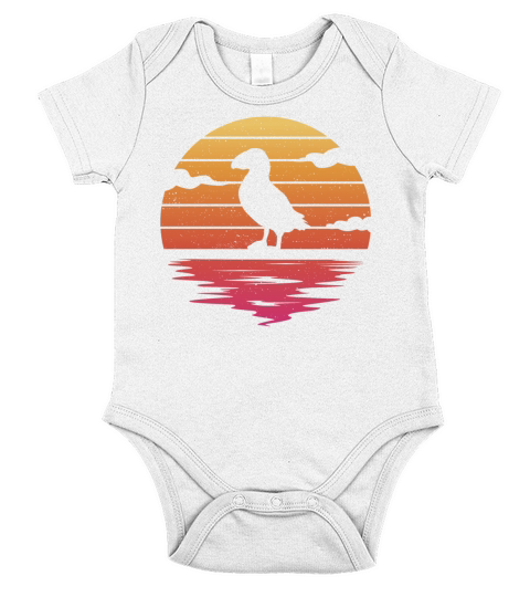 Puffins Vintage Bird Seabird Puffin Short Sleeve Baby One-Piece