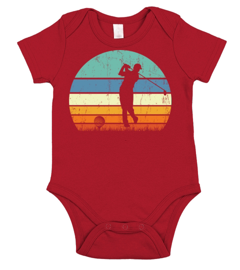 Retro vintage Golf t-shirt Short Sleeve Baby One-Piece