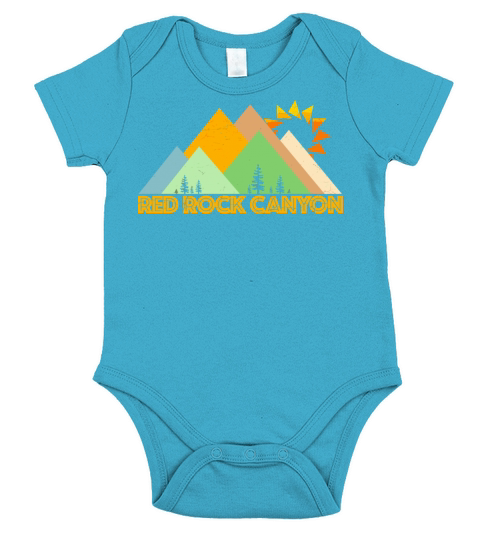 Retro Vintage Red Rock Canyon Short Sleeve Baby One-Piece