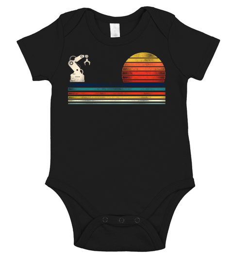 Robot Robotics Engineer Retro Short Sleeve Baby One-Piece