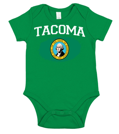 Tacoma Wa Washington Flag Vintage Usa Sports Men W Short Sleeve Baby One-Piece