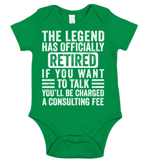 The Legend Has Officially Retired Funny Retirement Short Sleeve Baby One-Piece