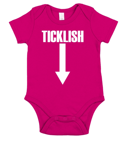 Ticklish Arrow Down Inappropriate Humor Menstickl Short Sleeve Baby One-Piece