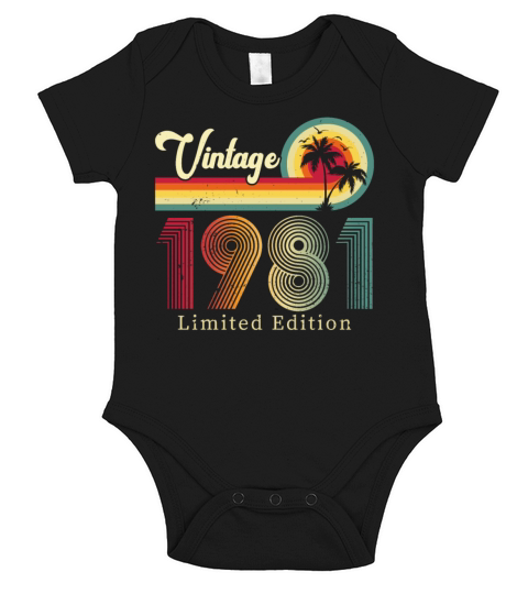 Vintage 1981 Limited Edition Short Sleeve Baby One-Piece