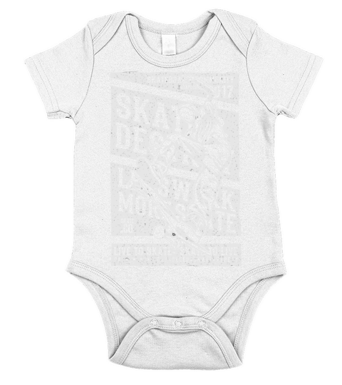 Vintage Retro Skateboarding Eat Sleep Skate Repeat Short Sleeve Baby One-Piece