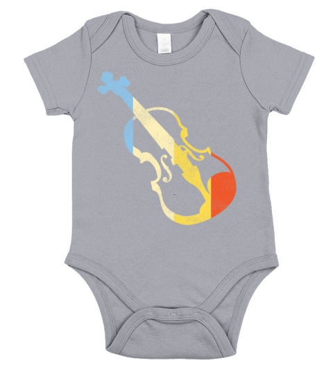 Violin Violinist Retro Vintage Short Sleeve Baby One-Piece