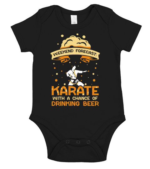 Weekend Forecast Karate Beer Short Sleeve Baby One-Piece