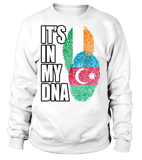 Azerbaijani And Irish Mix Heritage DNA Flag Sweatshirt Unisex