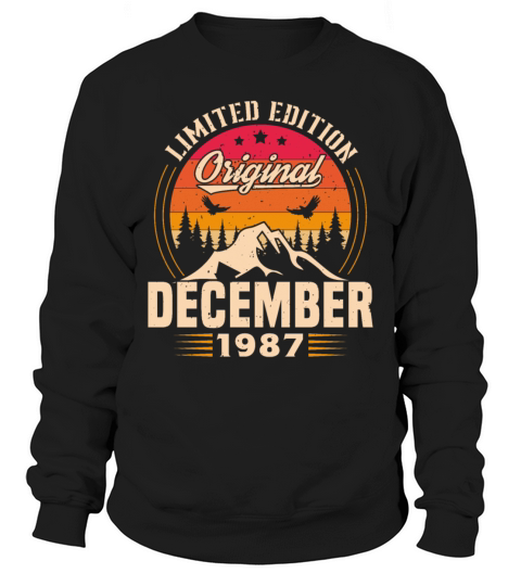 Birthday Gift December 1987 Vintage Retro Sweatshirt Unisex