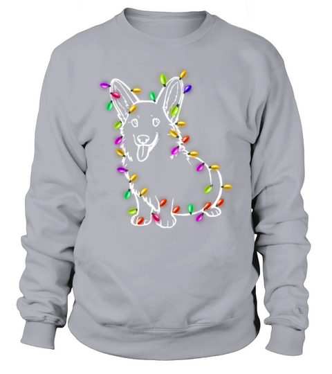 Corgi Santa Christmas Lights Xmas Gifts Boys Kids Sweatshirt Unisex