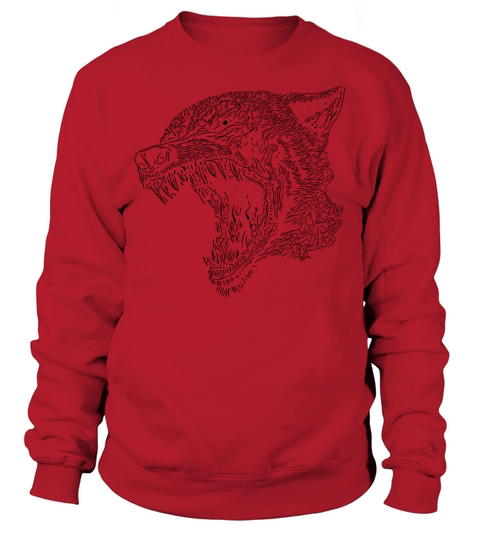 Creepy Vintage Halloween Wolf Portrait Sweatshirt Unisex