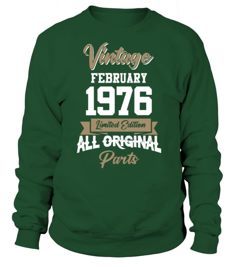 February 1976 Vintage Birthday Present Sweatshirt Unisex
