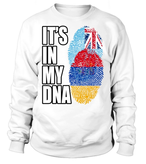 Fijian And Armenian Mix Heritage DNA Flag Sweatshirt Unisex