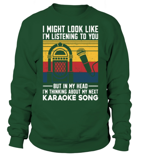 Karaoke Singer Vintage Retro I Sweatshirt Unisex