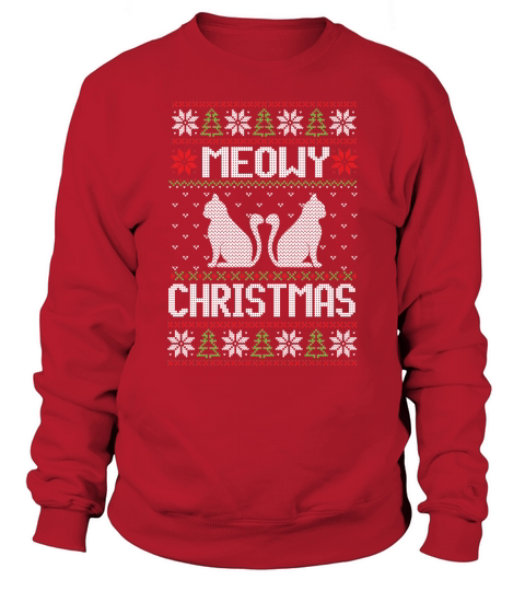 Meowy Christmas Ugly Sweatshirt Unisex