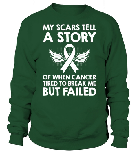 My Scars Tell a Story Lung Cancer Awareness Sweatshirt Unisex