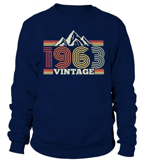 Vintage 1963 Birthday Retro Look Sweatshirt Unisex