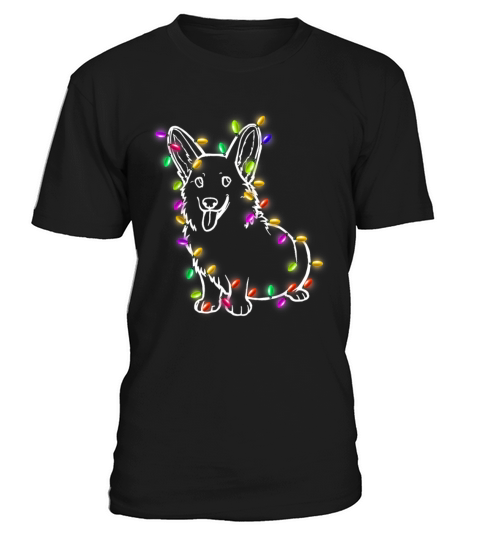 Corgi Santa Christmas Lights Xmas Gifts Boys Kids T-Shirt Unisex