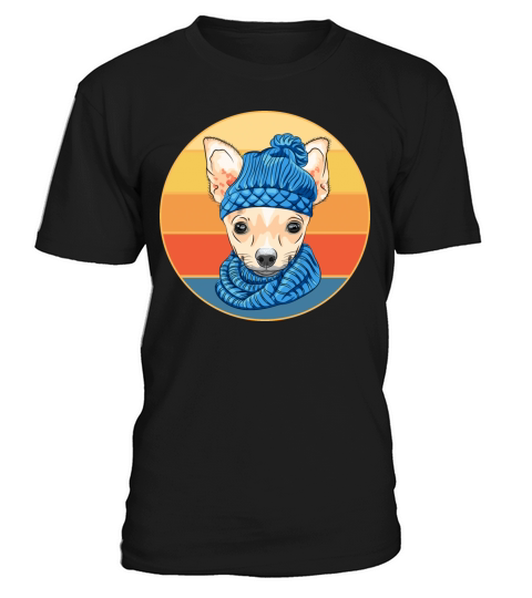 Cute Chihuahua Dog Breed Vintage Retro Sunset T-Shirt Unisex