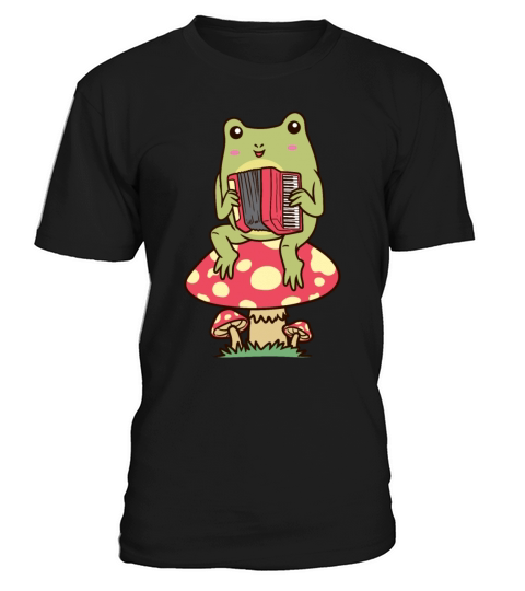 Frog On A Mushroom Accordion Player Accordionist T-Shirt Unisex