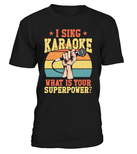 Karaoke Singer Retro Vintage I T-Shirt Unisex