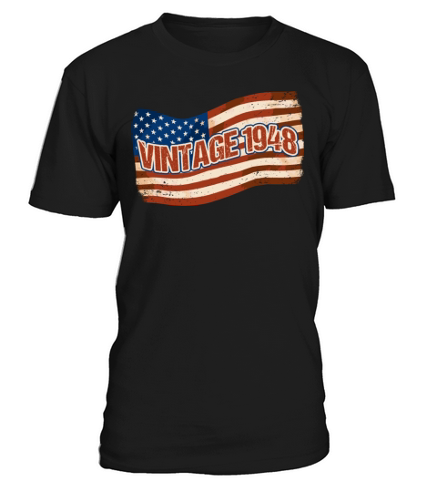 Vintage 1948 USA Flag 74th Birthday for Patriotic T-Shirt Unisex