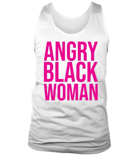 Angry Black Woman minimalist Pink design Tank Top Unisex