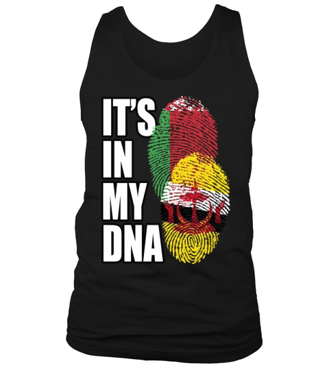 Belarusian And Bruneian Mix Heritage DNA Flag Tank Top Unisex
