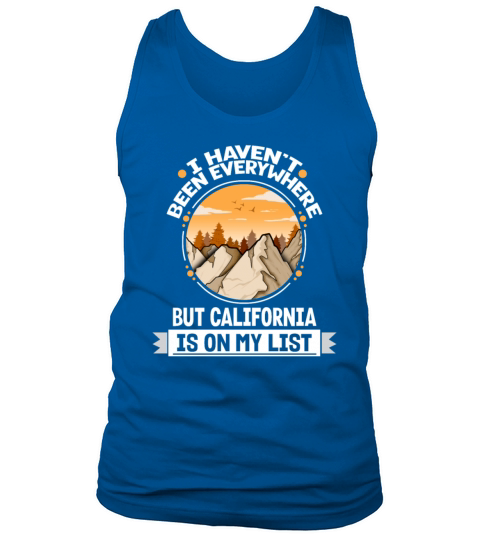 California Is On My List Mountain Hiking Summit Tank Top Unisex