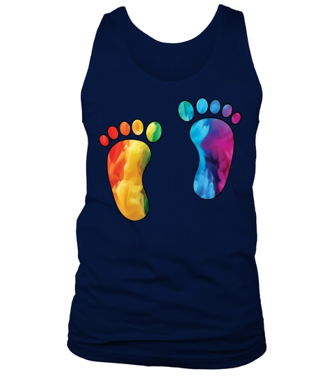 Colorful Rainbow Footprints With Smoke And Fog Tank Top Unisex